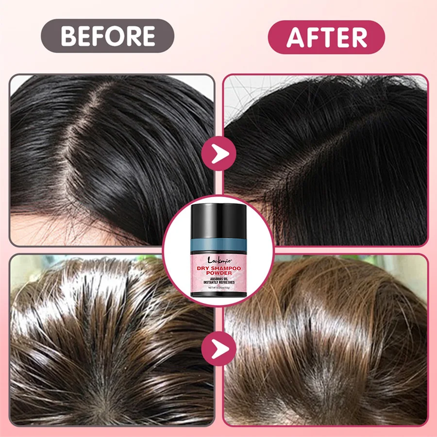 Lockmio Dry Shampoo Powder Instant Volume Strong Oil Control Hair Fluffy Refreshing Air-Feeling Hair Styling Volumizing Powder