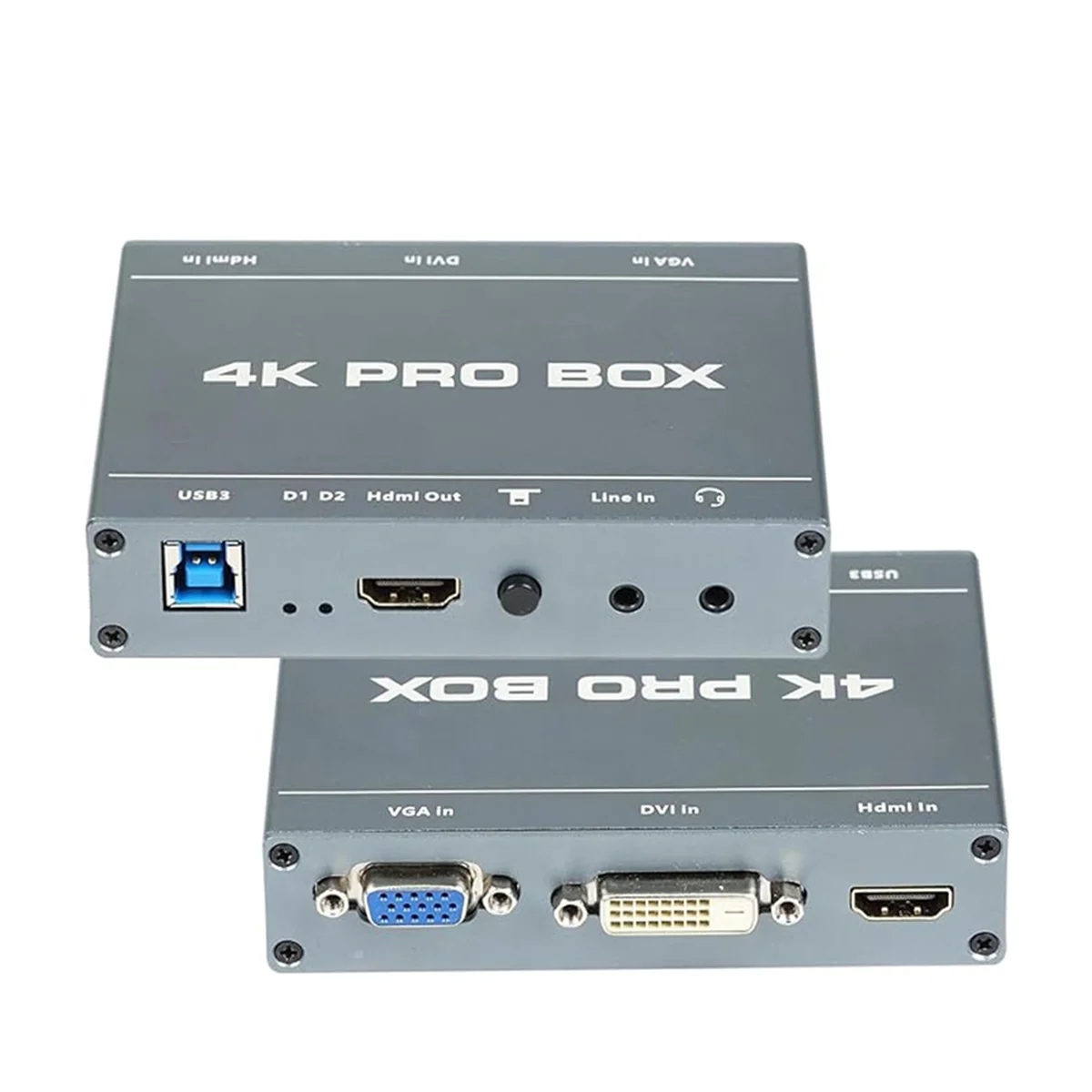 

DVI VGA HDMI-совместим с USB 1080, карта захвата 4k Pro Box, устройство захвата видео Hd с цикличным выходом p 60fps, Plug and Play