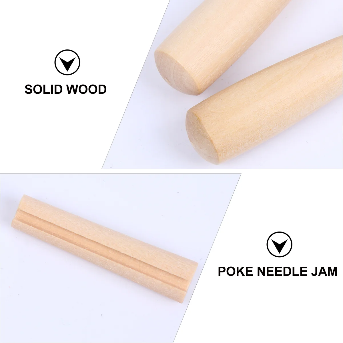 Felting Stitching Needle Replacement Wooden Handle Punch Wool Poking Component Bamboo