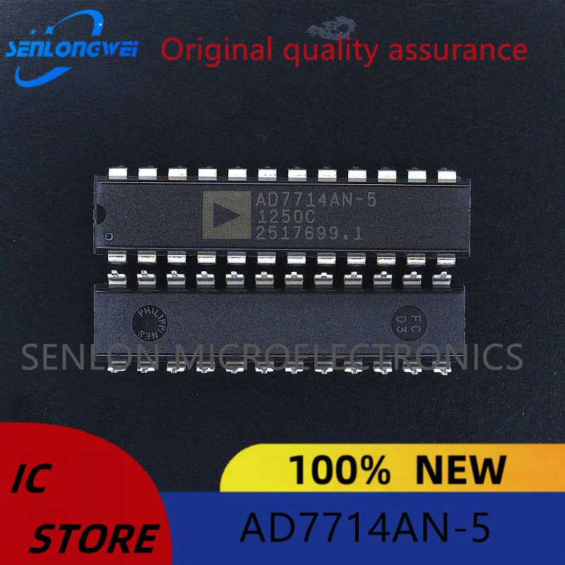 New original AD7714AN-5 IC,DATA ACQ SIGNAL CONDITIONER,3-CHANNEL,24-BIT,CMOS,DIP,24PIN,PLASTIC