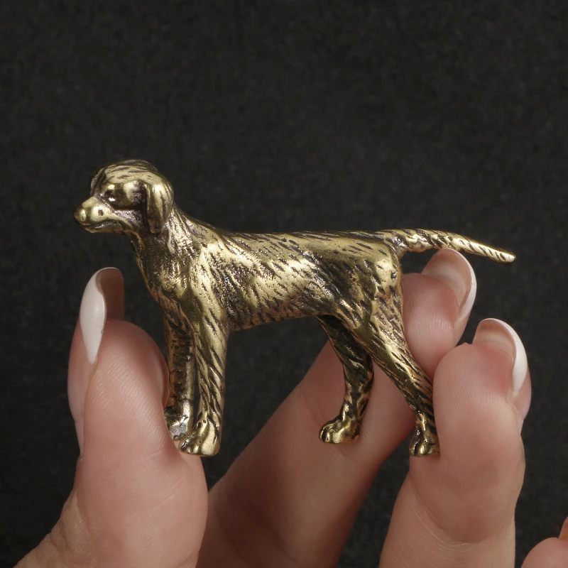 

Little Fairy/ Lod Solid Brass Zodiac Dog Ornament Desk Tea Pet Animal Pure Copper Personalized Furniture Ornaments Crafts Gifts