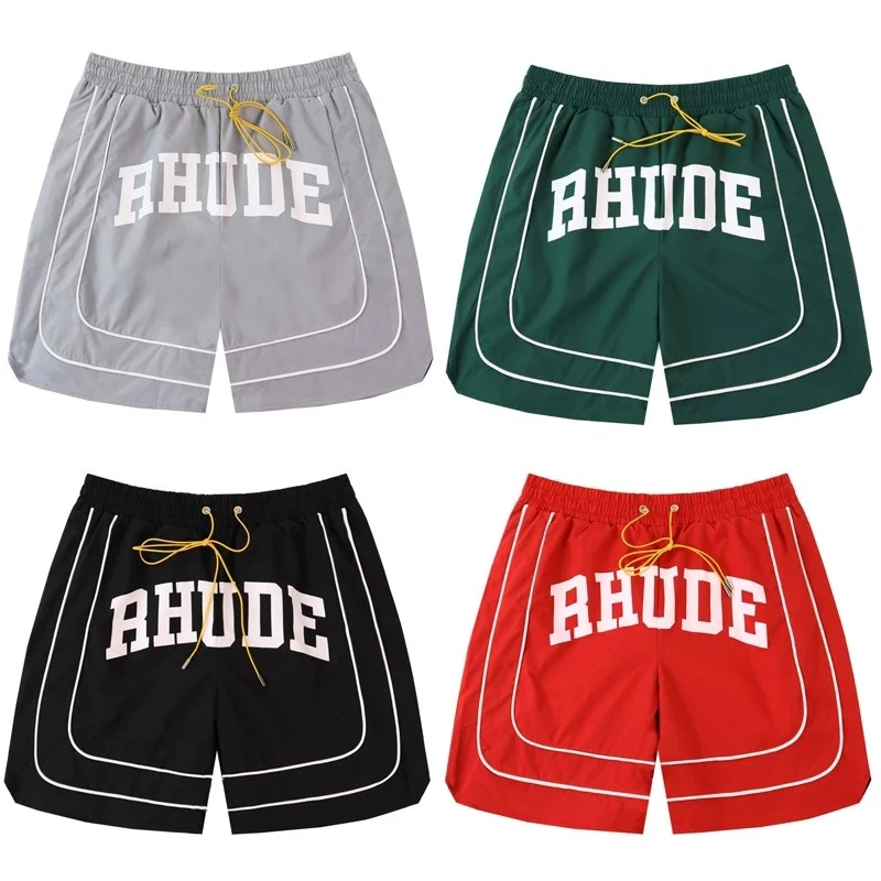 

Summer Hip-hop Rhude Casual Shorts Fashionable Multicolor Trend Sports Breathable Loose Shorts Men Women