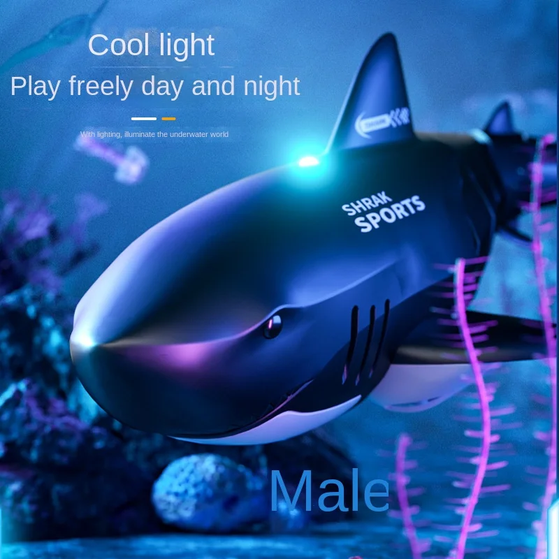 Squalo telecomandato Smart Rc Whale giocattoli Piscina per bambini Bagno da spiaggia Simulazione Getto d'acqua Rc Whale Animali Giocattolo per bambini