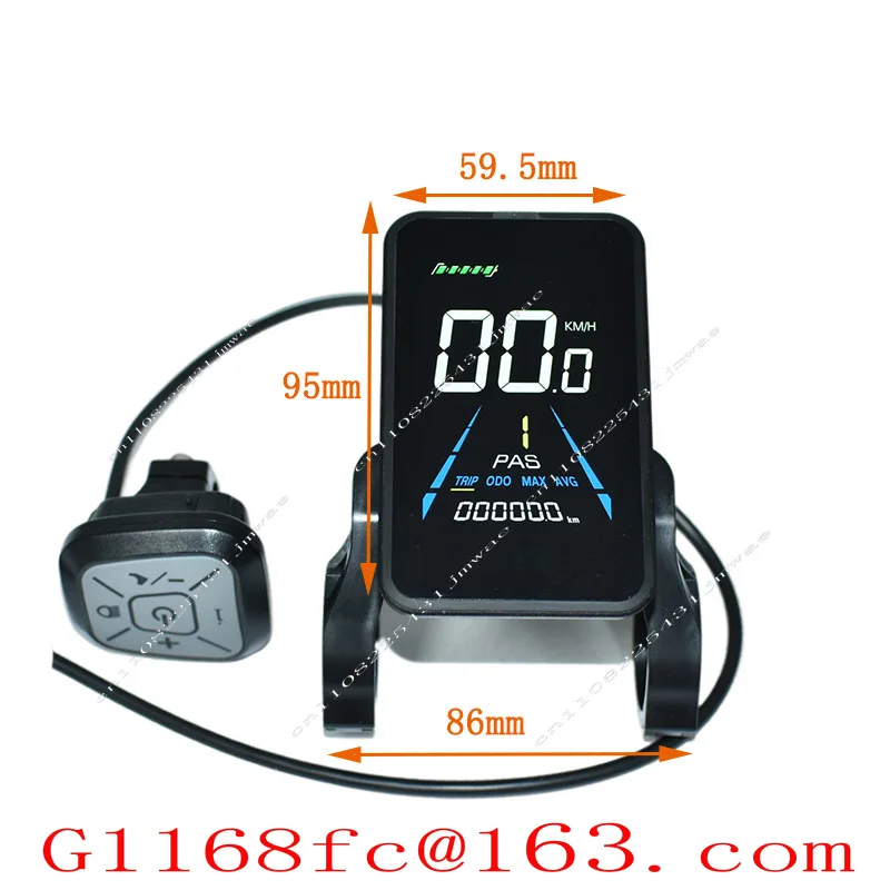 Mountain Bike Upgrade Electric Vehicle 81F 36-52V Universal Borderless VA Color Screen Bicycle Meter