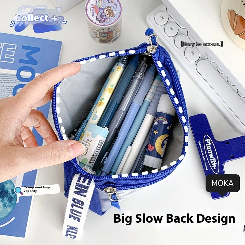 1/2 Pcs Pencil Bags Stationery Bags Multi-purpose Large-capacity Storage Box Simple Unisex Style For Student School Supplies