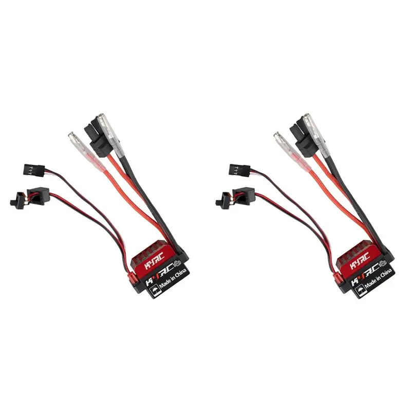 

WOWFU-2X 60A ESC RC Car ESC Brushed Electric Speed Controller 6V/2A BEC Replacement For 1/10 RC Car,For Traxxas-Plug