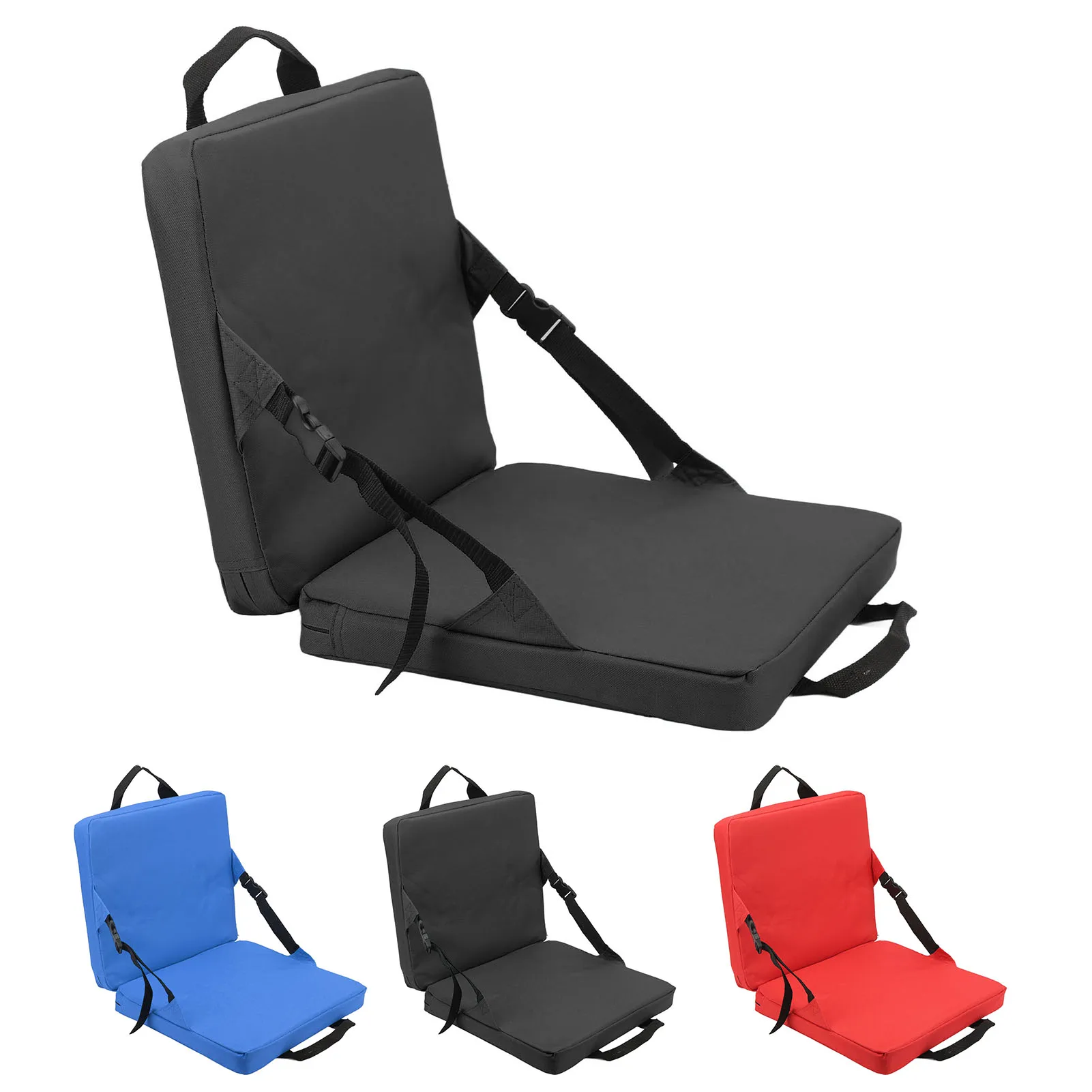 Outdoor Foldable Cushion Outdoor Foldable Chair with Backrest Soft Sponge Cushion Back Chair for Stadium and Beach