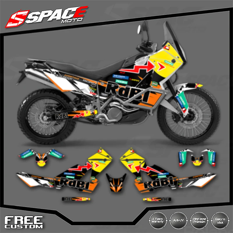 

SPACE Custom Motorcycle Graphics For KTM ADV990 2003 2004 2005 2006 2007 2008 2009 2010 2011 2012-2016 Decal Stickers Kits 004