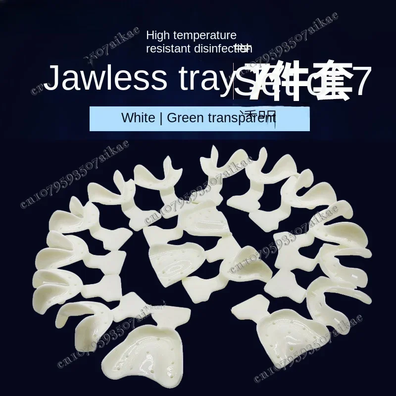 

Dental Materials Edentulous Jaw Brackets Oral Dentistry Full Mouth Tray Transparent White 17-piece Set