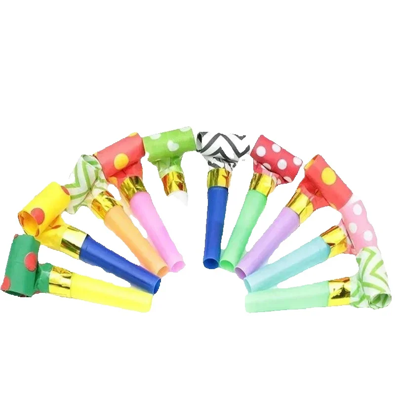 100pcs เด็กเกมนกหวีดวันเกิดสนุก Polka Dot Whistle PARTY Favors Loot กระเป๋า Stuffers เสียงทําของเล่น