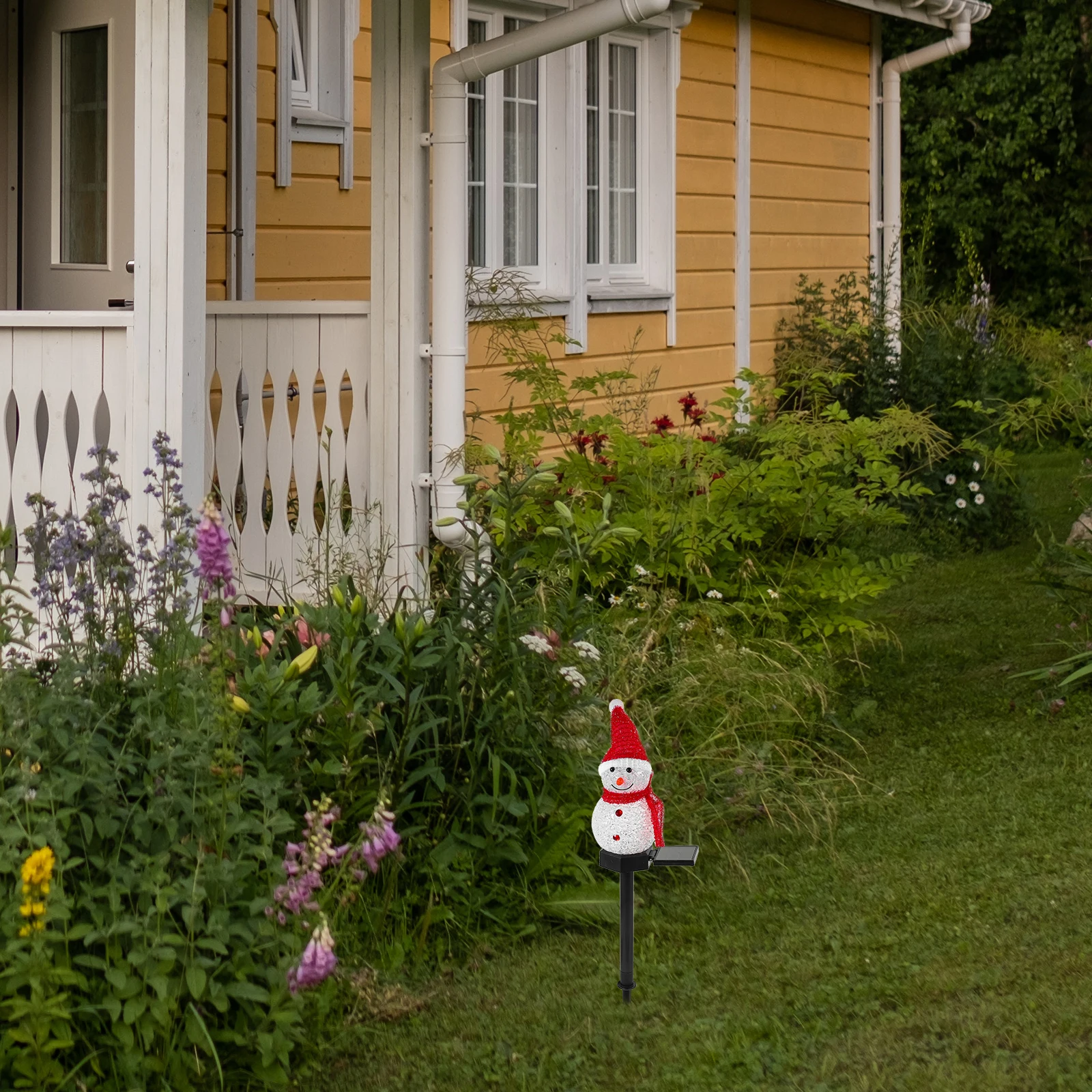 

Solar Powered Snowman Yard Light Led Garden Lamp Outdoor Christmas Decoration Cold Light Saving Easy Installation