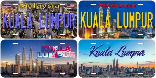 Kuala Lumpur Malaysia Aluminum Novelty Car License Plate Aluminum