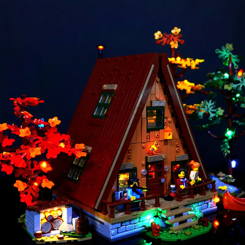 LED-lichtset voor LEGO 213338 ideeën A-frame cabinelamp ideeën DIY cadeau (exclusief bouwstenen stenen kits sets model)