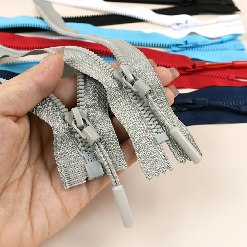 

2/5/10Pcs 5# Resin Zipper 15/20/25cm Close-End 40-80cm Open-End Sewing Zippers Bag Jacket Separable Zips Closures Accessories