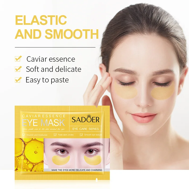 5Pairs SADOER Crystal Collagen Eye Mask Anti Dark Circles Removal Eyes Bags Moisturizing Eye Patches for Eyes Skin Care
