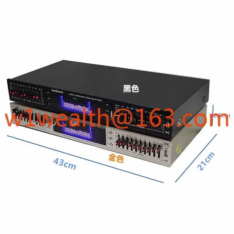 

EQ-898BT HIFI Digital HD Stereo Preamplifier Equalizer Built-In USB Bluetooth Home Stage Equalizer Dual 10 Segments 220V