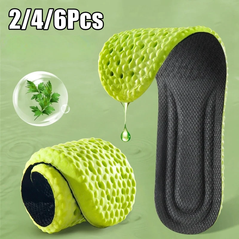 

6Pcs Sports Shoes Insole Plantar Fasciitis Insoles for Feet Men Orthopedic Foot Pads Breathable Shock Absorption Shoe Sole