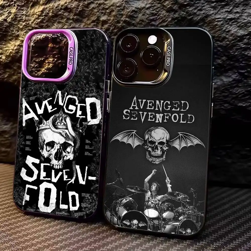 

Avenged S-Sevenfold R-Rock Phone Case For iPhone 17, 16,15,14,13,12,11 Plus,Pro Max, Colorful Silver Funda Cover