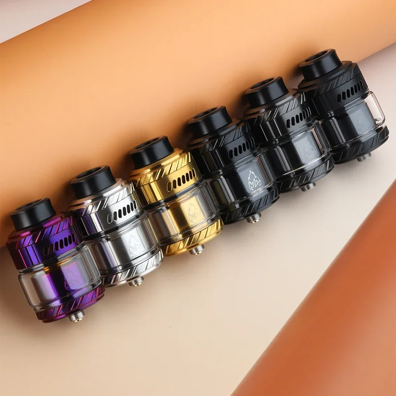 Cigarros eletrônicos atomizador Thunderhead Criações Blaze Max RTA 30mm de diâmetro 5,5ml/7ml de capacidade tanque Vape de bobina dupla