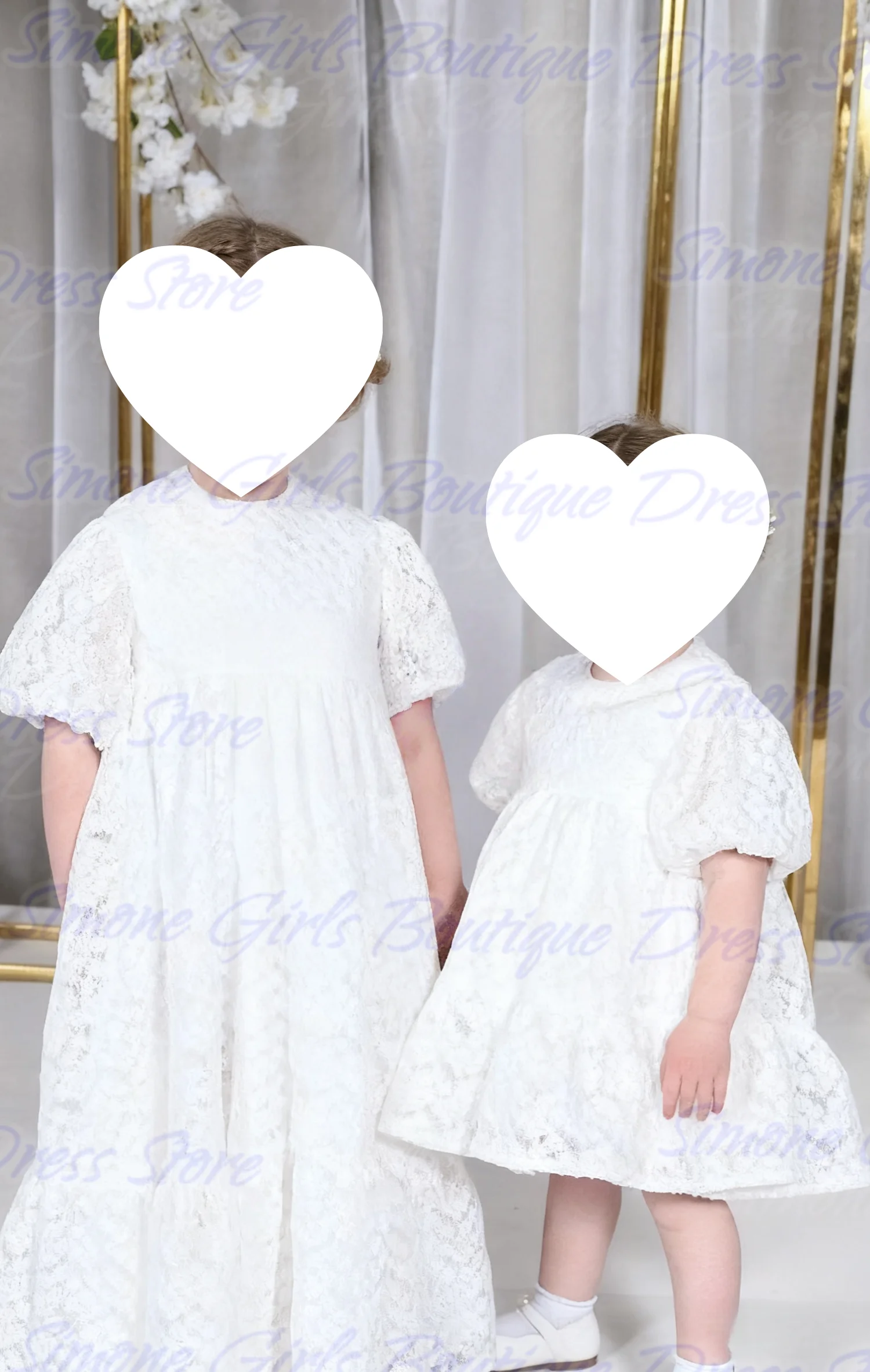 Gaun Renda Susu Anggun yang Imut Gaun Gadis Bunga Putih Gading untuk Pertunjukan Tari Perayaan Liburan Pesta Ulang Tahun Pernikahan