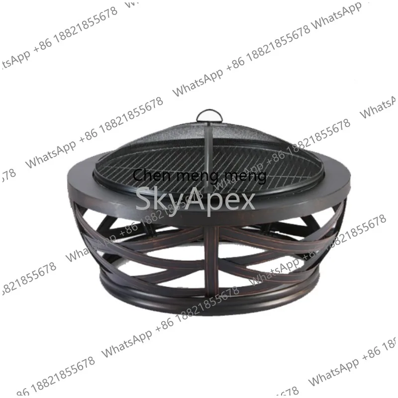 Durable Iron Garden Patio Fire Pit Bowl - Rustproof Heavy Duty Safe Perfect for  Family Gathering Evening Warmth & Outdoor Decor