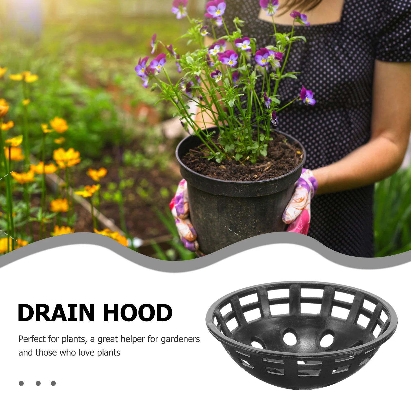 

10pcs Planter Hole Mesh Mat Breathable Drainage Gasket For Flower Pot Bottom Prevent Soil Leakage Plastic Mesh Pad Garden Plant