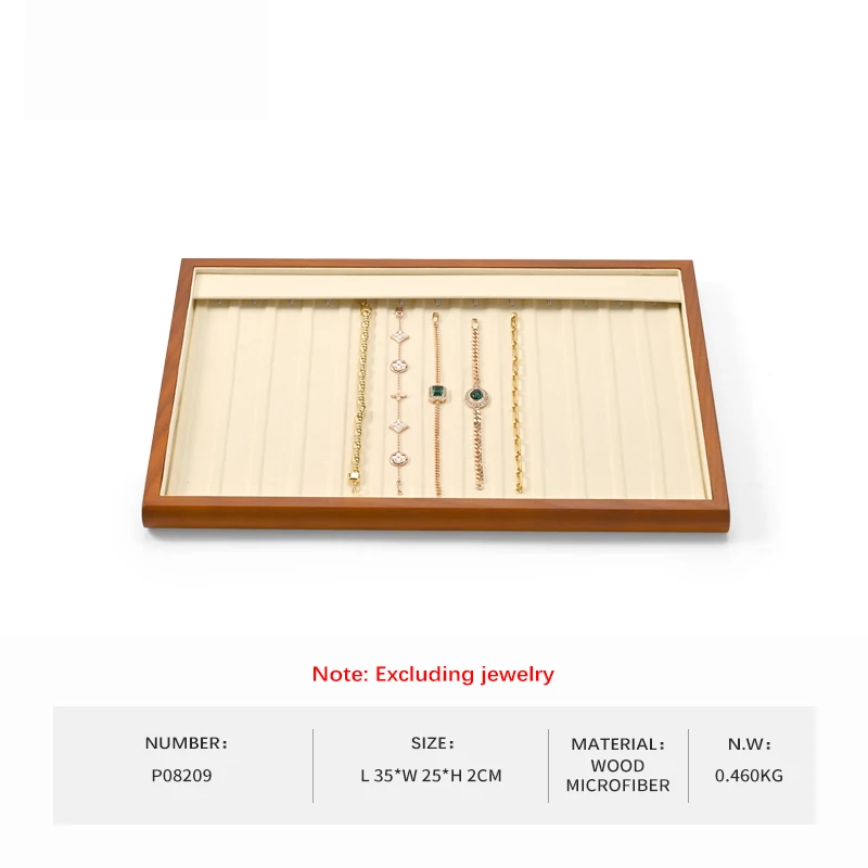 Oirlv Houten Sieraden Lade Sieraden Organisator Rekwisieten Ring Hanger Armband Opslag Plaat Display Lade Sieraden Display Kijkplaat