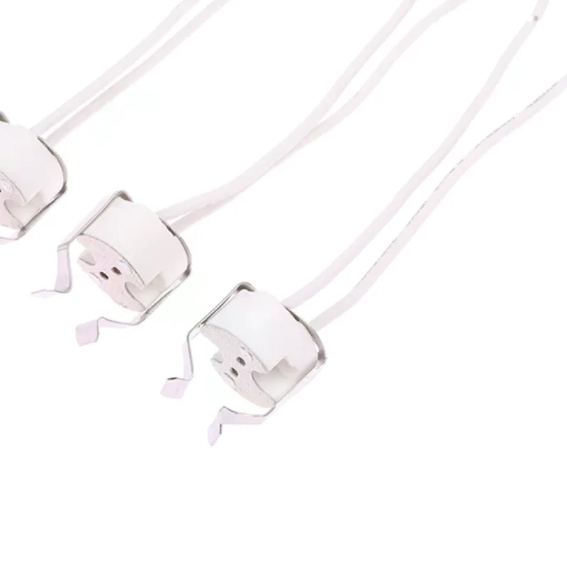 3PCS MR16 GU53 G53 Socket MR16 Socket Lamp HoLder with Bracket LED HaLoGen Gu53 LiGht Socket White 10CM SiLicone CabLe