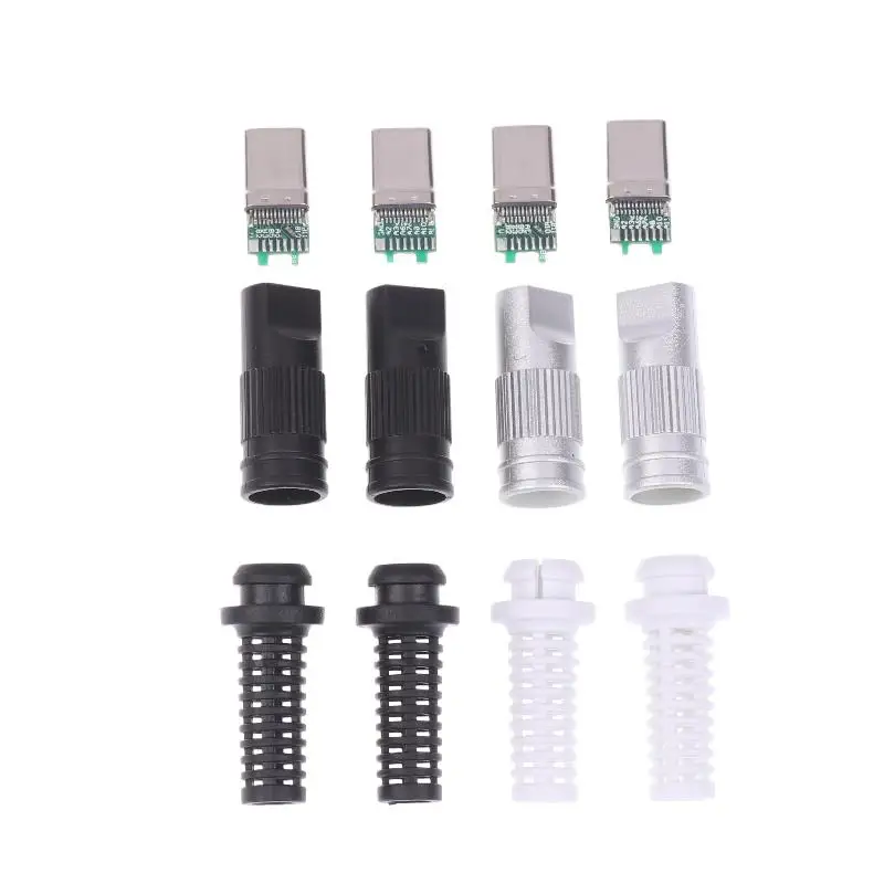 

2/5Pcs USB3.1 24Pin Type-C Male 5 Solder Joints For Mobile Phone Fast Charging C To C With CC Solder Pad Repair DIY Data Plug