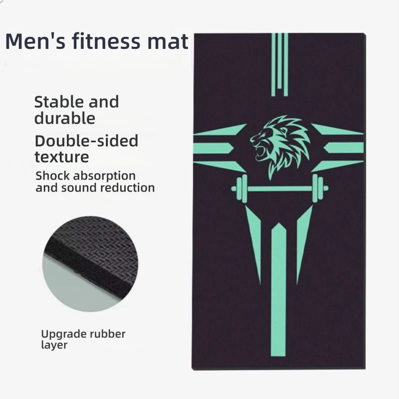 

Мужской коврик для фитнеса премиум-класса: нескользящая резина толщиной 4 мм со звукоизоляцией и быстросохнущими функциями