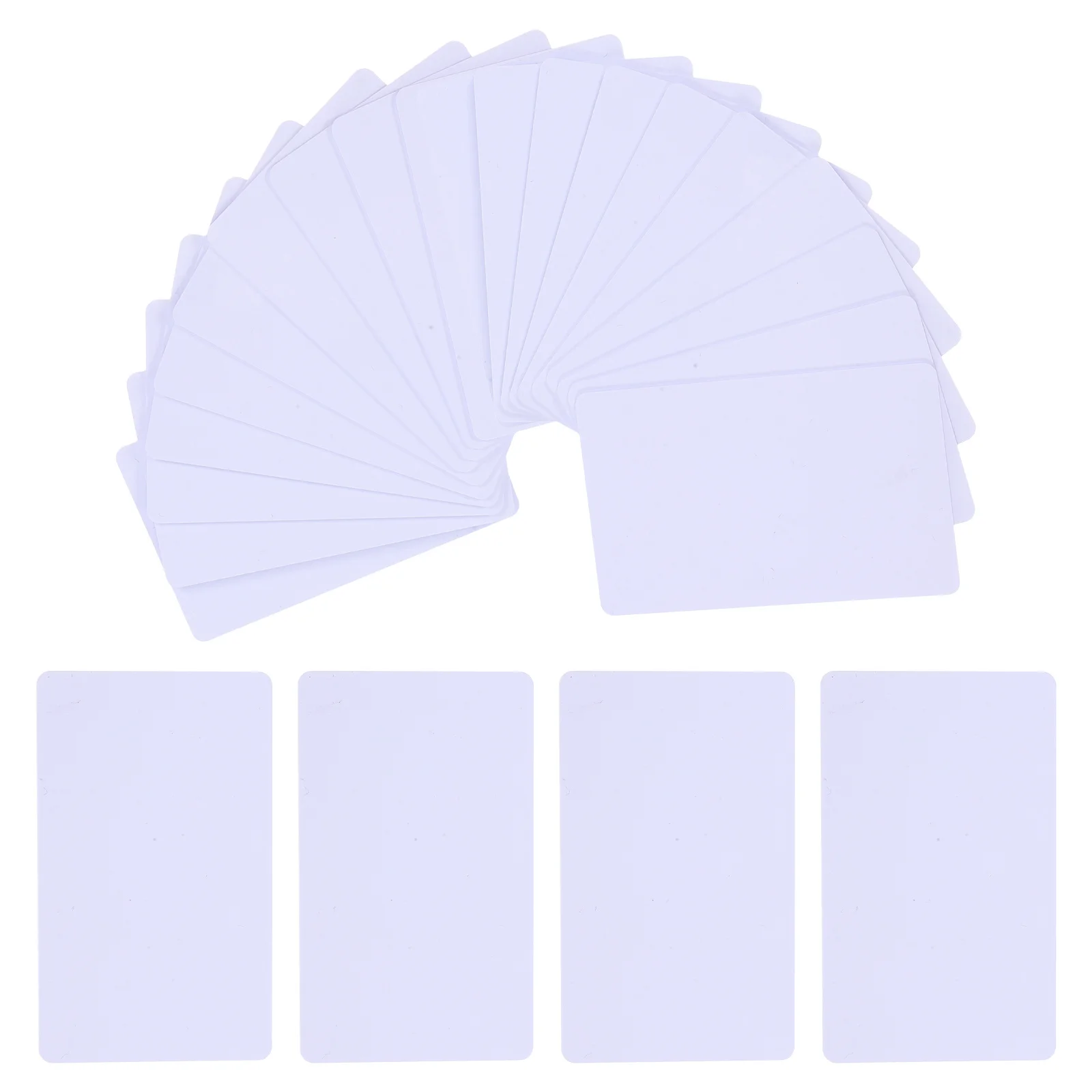 250Pcs Chip Blank PVC Cards Printable Id Badges Membership Student Business Cards Card Page Sleeves Printable Blank Id Badge