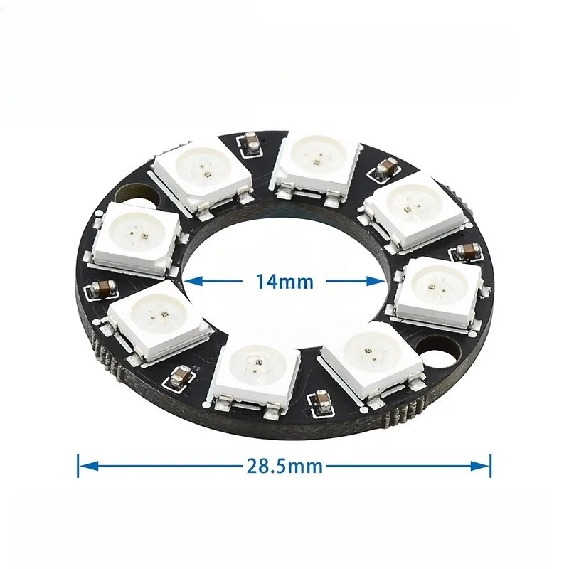 1pcs WS2812 5050 RGB iridescent LED with built-in full-color driver color light ring circular ambient light
