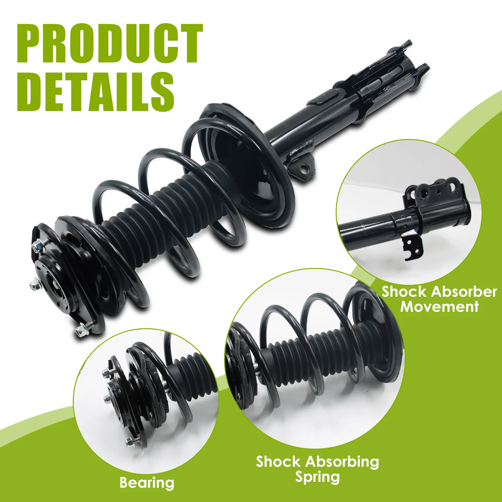 الدعامات الأمامية ممتص الصدمات لسيارة تويوتا كورولا 2003-2008 172115 #4