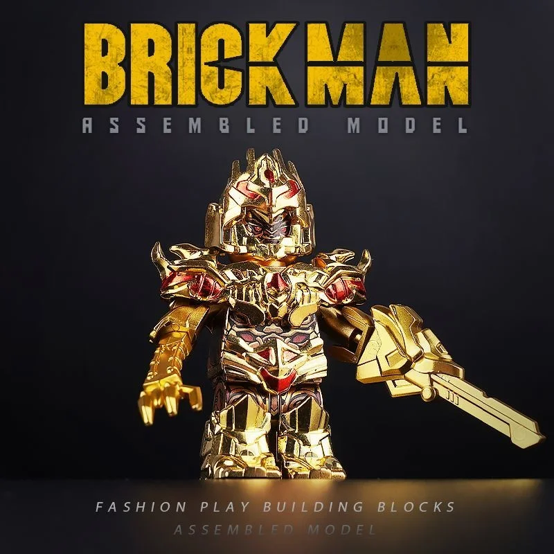 Brick Man Transformers Assemble Kit Models Optimus Prime Bumblebee Action Figure Gold Edition Transforming Car Toy Children Gift