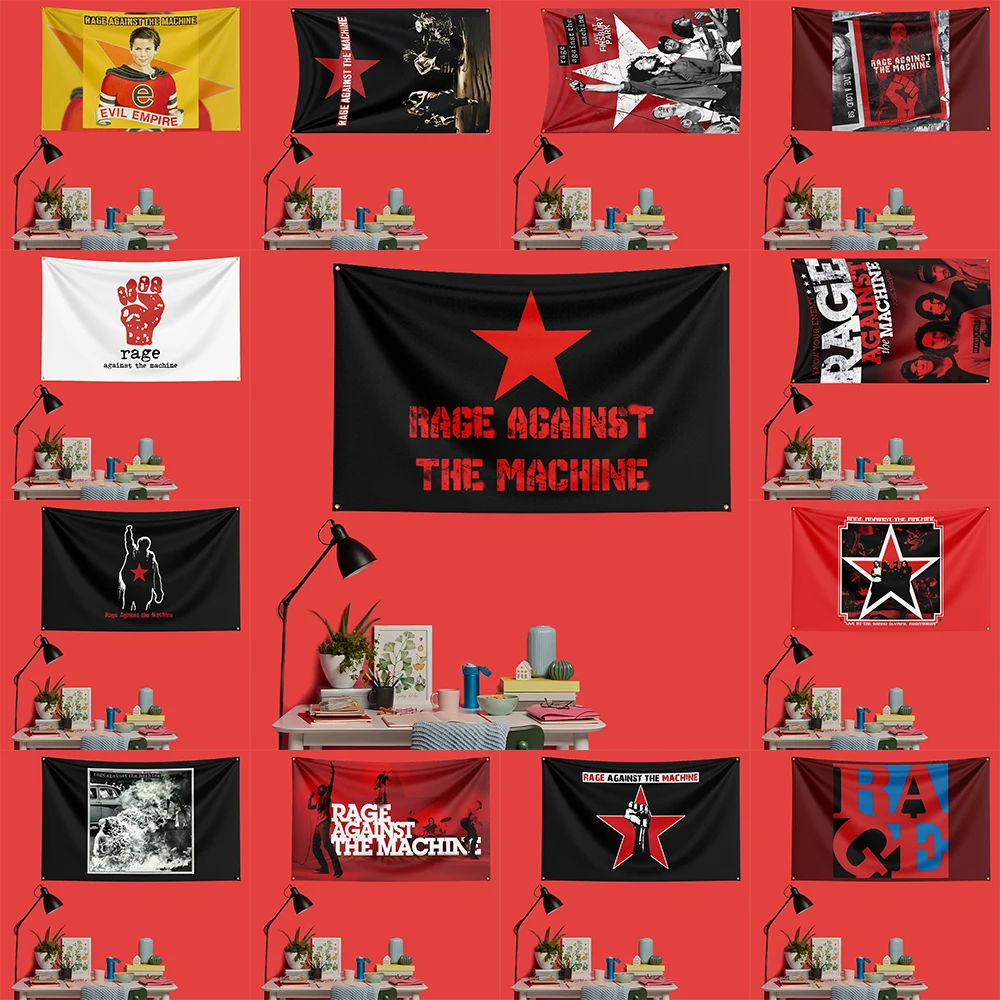 

Rage Against the Machine Rap Rock Flag 3x5 FT 90x150cm Polyester Decorative Banner Tapestry For Music Fans Bedroom Wall Decorati