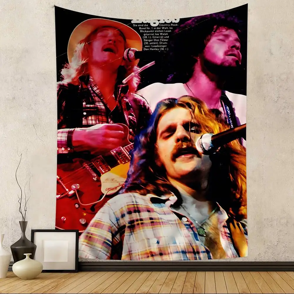 E-Eagles Hotel California Cartoon Tapestry Wall Hanging Decoration Household Home Decor