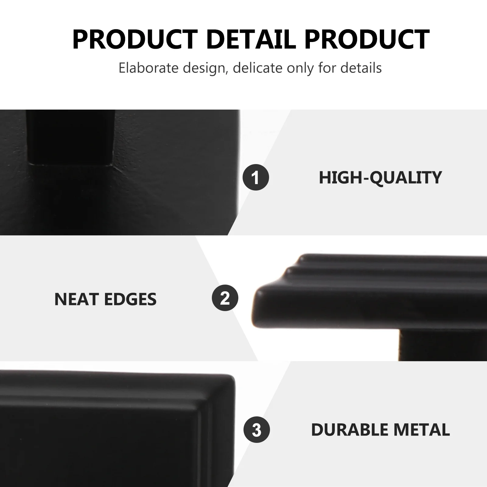 

4Pcs Drawer Handles Cabinet Door Pulls Simple Design Solid Knobs for Desk Bedside Table Storage Cupboard Multipurpose Hardware