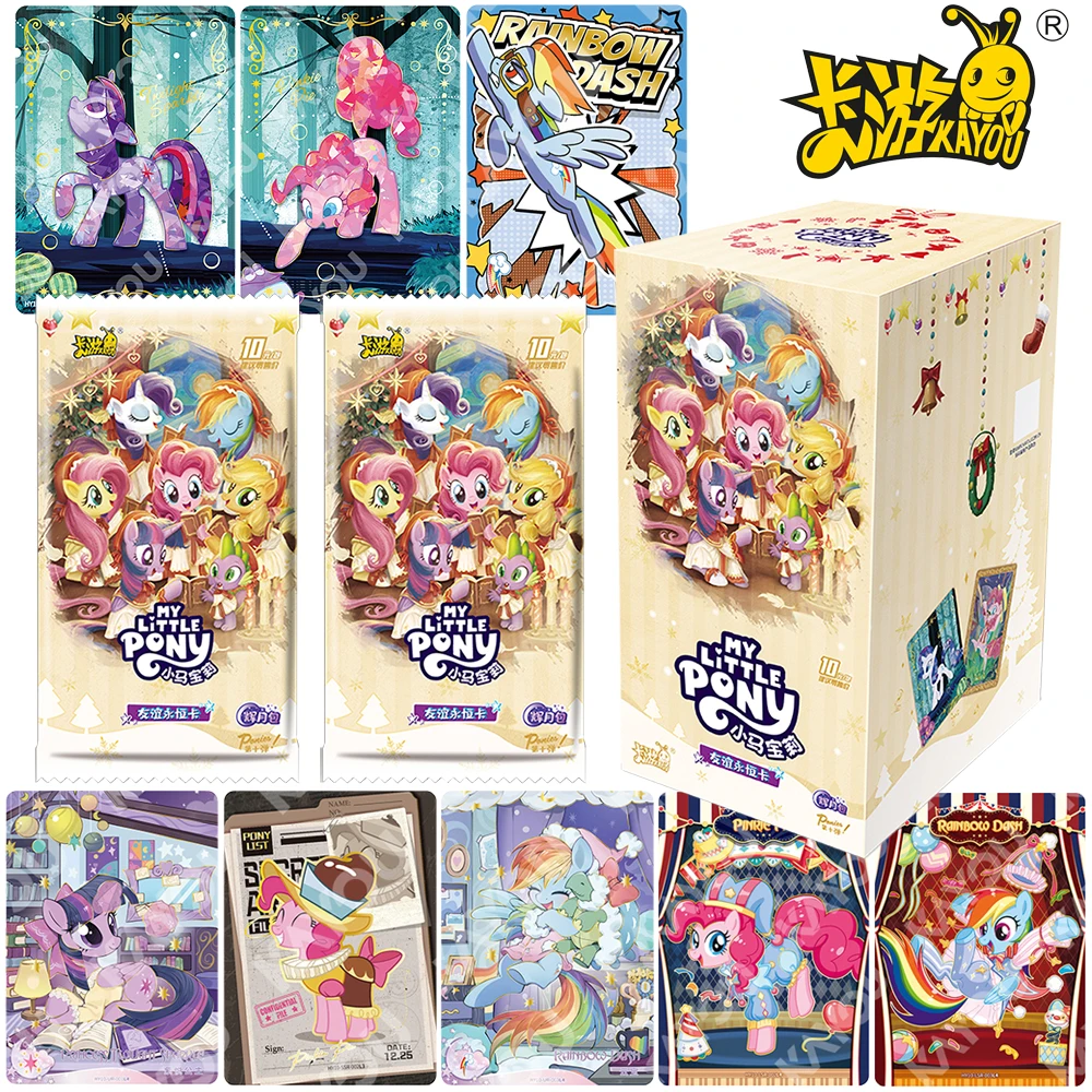 

Новые Kayou оригинальные карты My Little Pony Limited с героями мультфильмов, американский анимированный персонаж, Pinkie Pie, шип, креативные периферийные карты