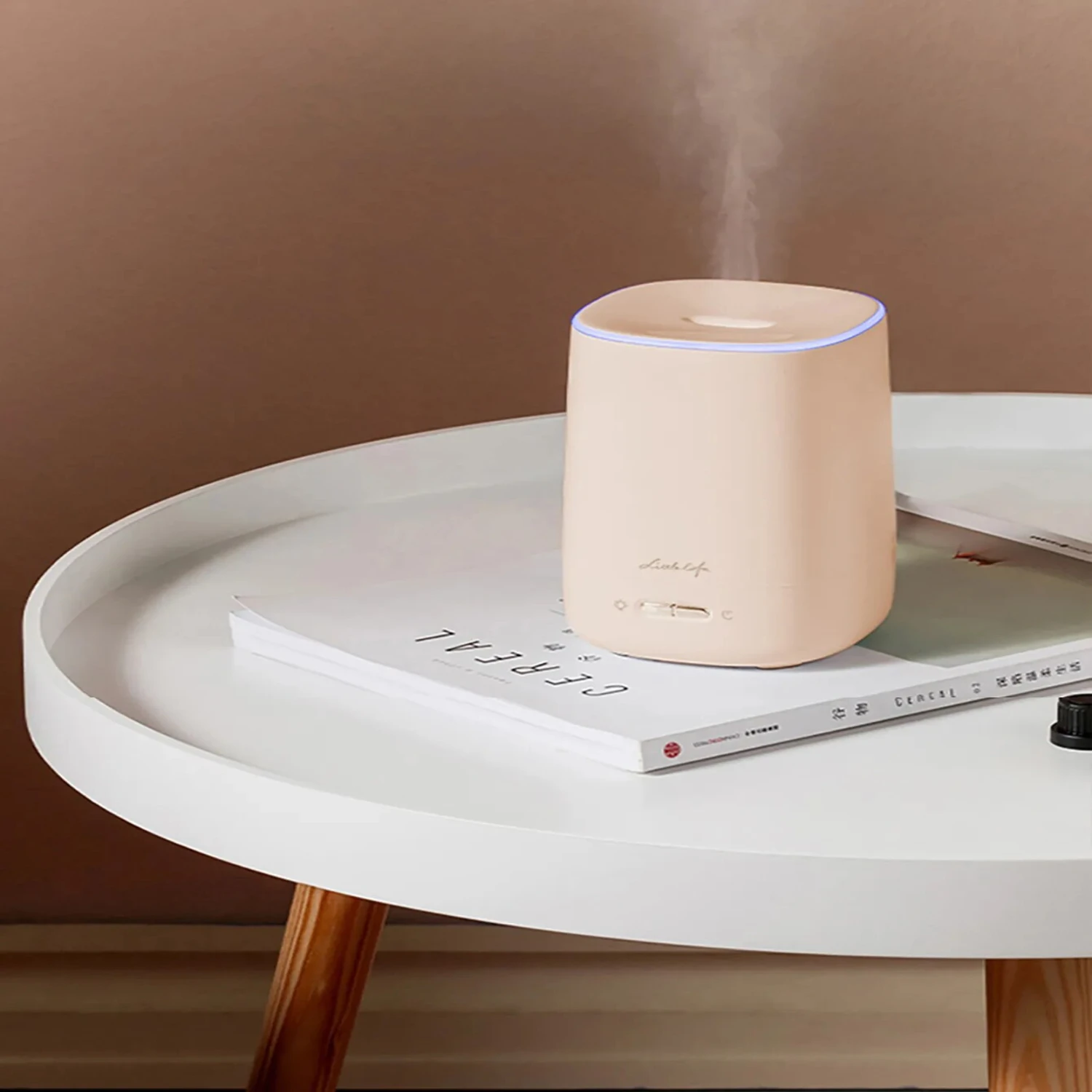 ใหม่แบบพกพาขนาดกะทัดรัด Serene USB Aromatherapy Air Humidifier Diffuser พร้อมไฟกลางคืนผ่อนคลายผ่อนคลาย - กระจายน้ํามันหอมระเหย