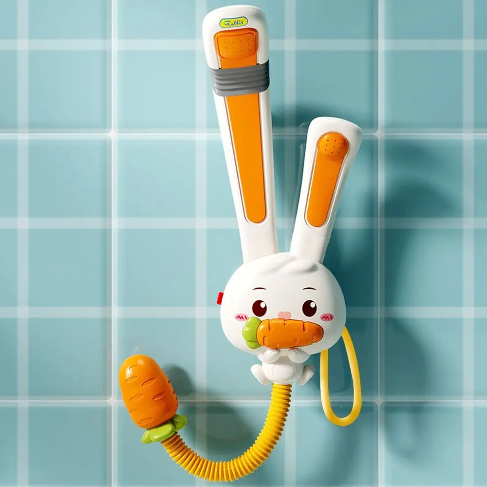 

Removable Children's Rabbit Shower Toy with Shower Heads Retractable Baby Electric Water Spray Toy Comfortable grip Waterproof