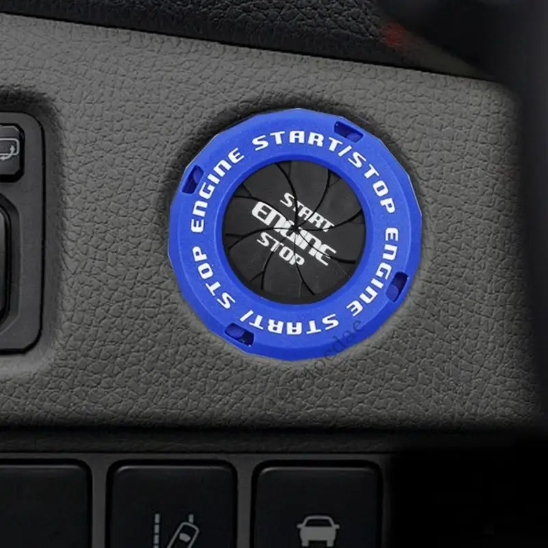 Universal Car Engine Start Stop Button Decoration Cover Trim Ringing ABS Material Scratch Resistant Upgrade Accessory 