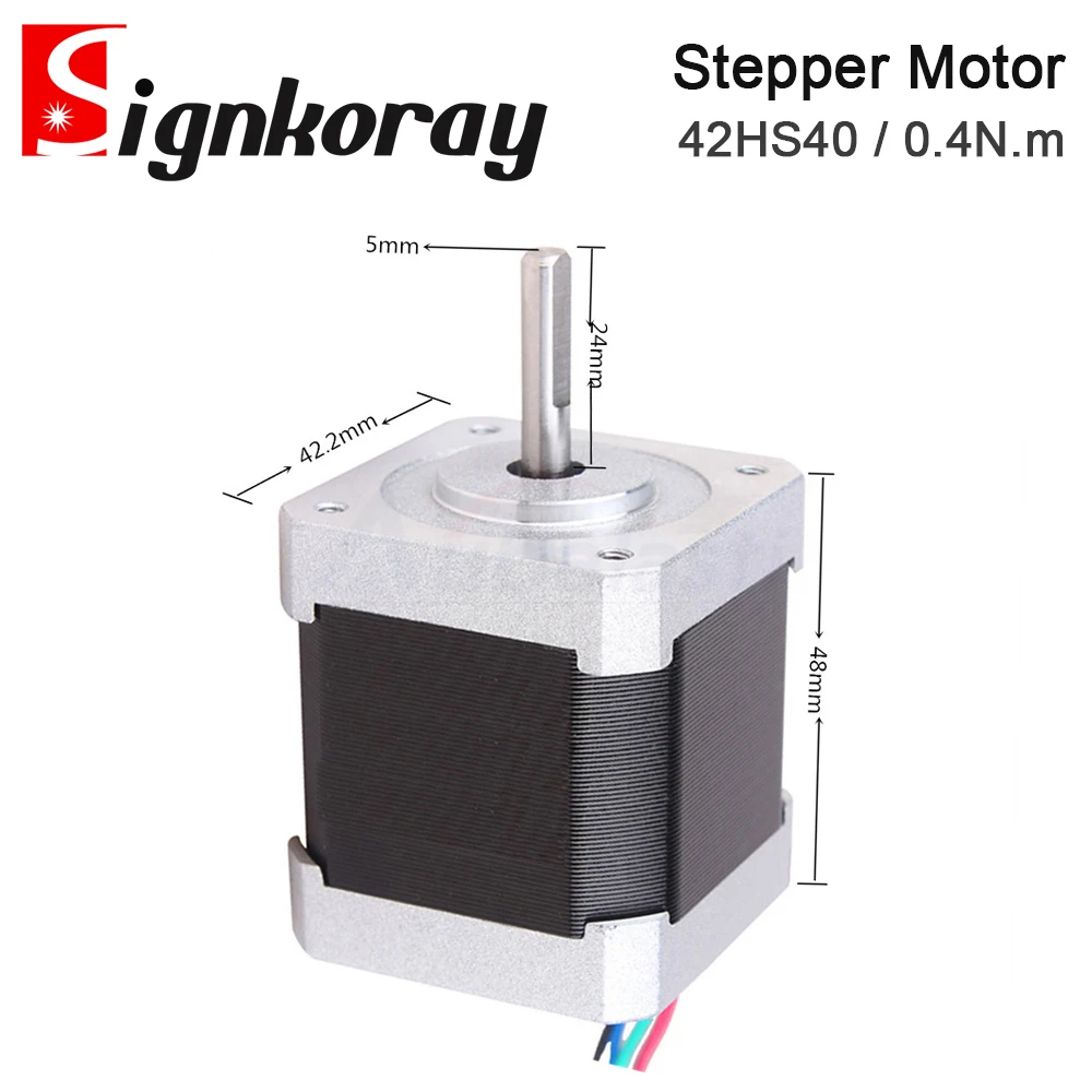 Motor paso a paso SignkoRay Nema 17 42Ncm 1.7A 2 fases 40mm Motor paso a paso 4 conductores para impresora 3D fresadora de grabado CNC