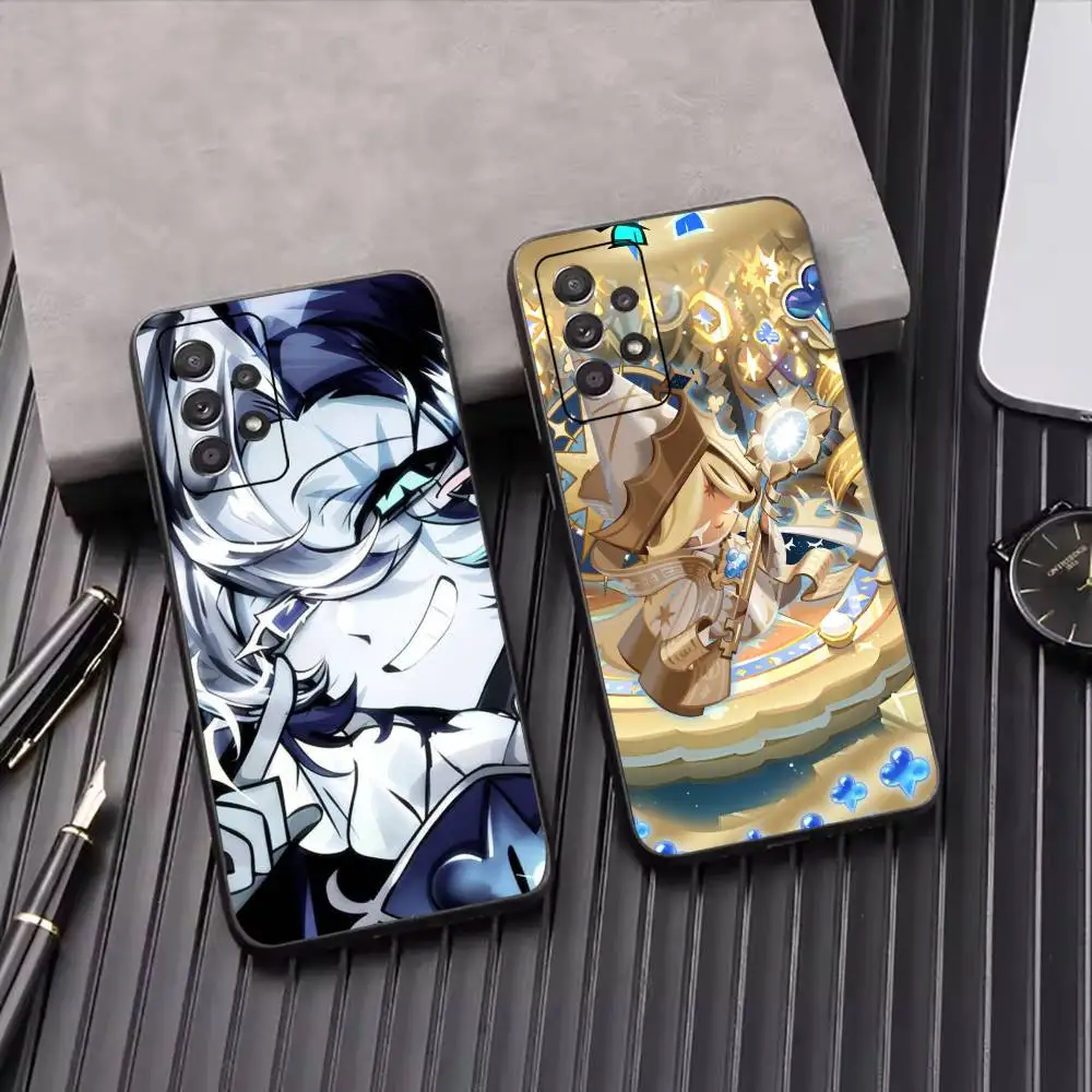 C-Cookie Run Kingdom Game Phone Case Black Silicone Soft For Samsung S25,S24,S21,S22,S23,S30,Ultra,S20,Plus,Fe,Lite