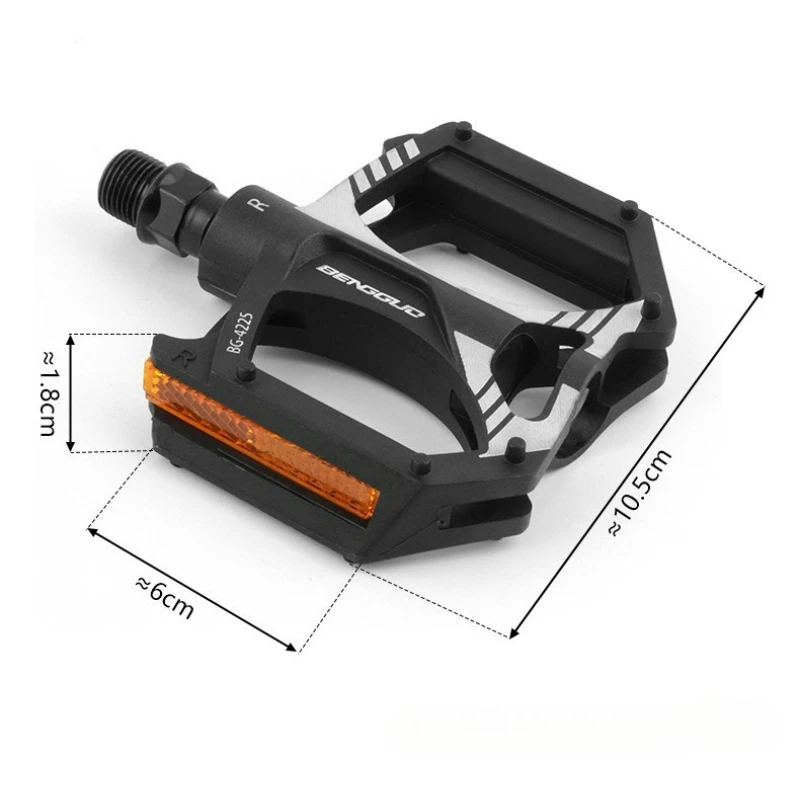 Fahrrad-Diamantpedale aus strapazierfähigem Nylon, ultraleicht, mit Dual-DU-Lager, MTB- und Rennradpedale, rutschfeste Plattform, Fahrradausrüstung – Detail 2
