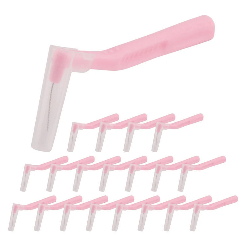 ASUS 20Pcs/Box L-type 0.6MM Orthodontic Toothbrush Interdental Brushing Brush Clearance Brush Cleaner