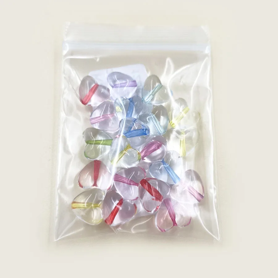 20pcs/lot 9*11mm Love Heart Acrylic Bead Transparent Loose Spacer Beading DIY Bracelet Accessories For Jewelry Making