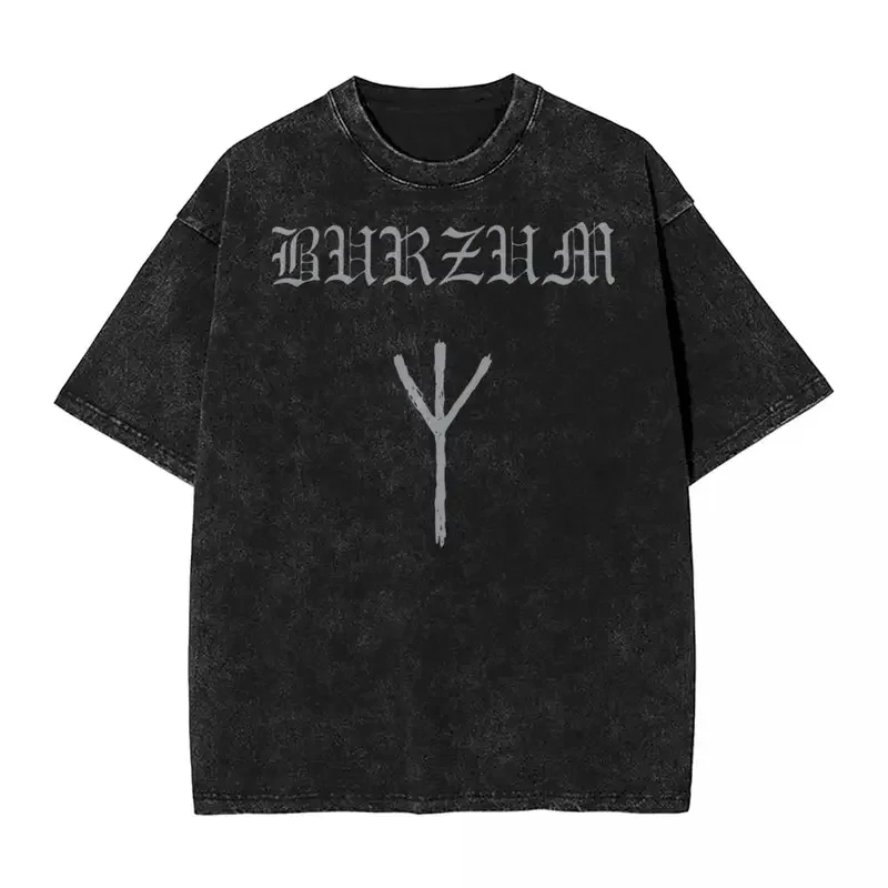 Burzum The Three Arrow Washed T Shirt Streetwear Hip Hop Novelty T-Shirts Tees Men Women 100% Cotton Harajuku Graphic Printed