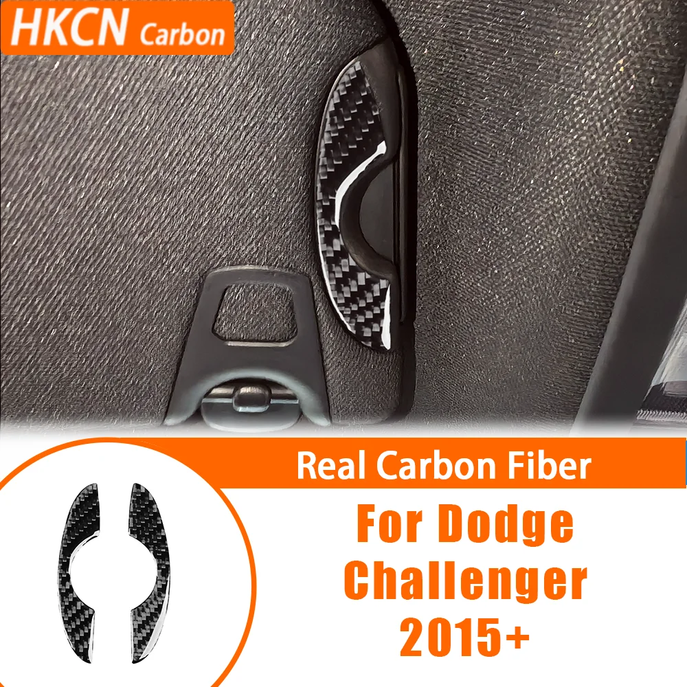 

Carbon Fiber Sun Visor Panel Side Decoration Car Accessories Interior Cover Trim Modification Sticker For Dodge Challenger 2015+