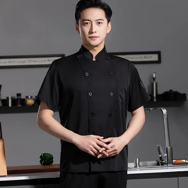 ケータリングホテルレストランシェフ制服夏半袖西洋レストランステーキショップ食堂ペストリーシェフ作業服男性