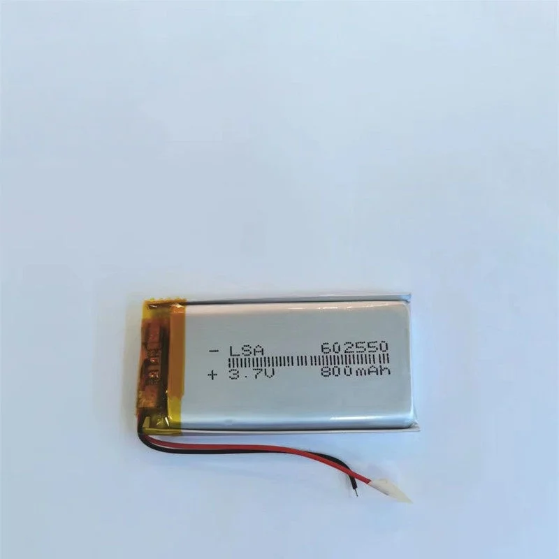Rechargeable 602550 Lithium Polymer Battery 800mAh 3.7V Bluetooth Speaker Smart Wearable Digital LED Light